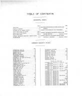 Table of Contents, Greene County 1915